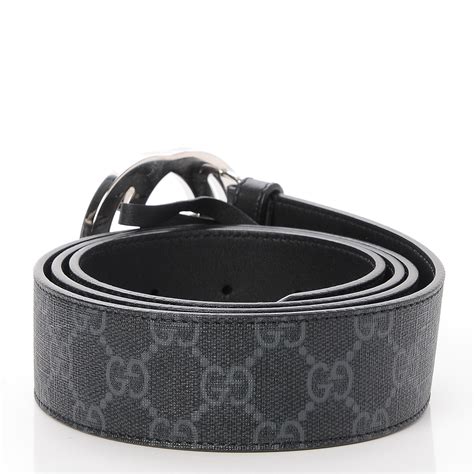 gucci interlocking g belt gg supreme black|Gucci interlocking g reversible belt.